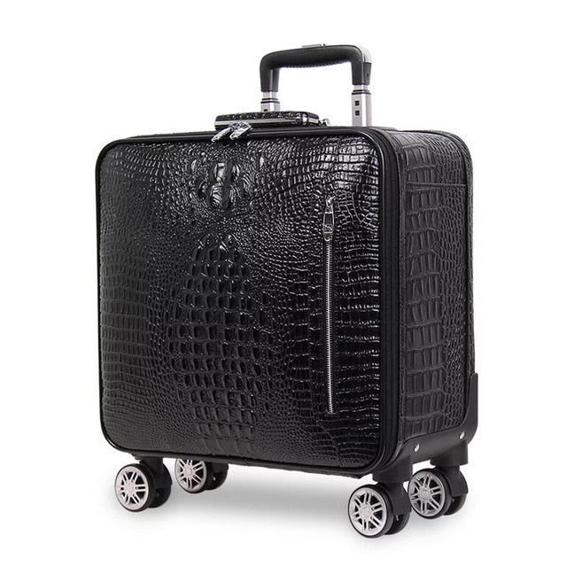 Unisex Crocodile Rolling Luggage