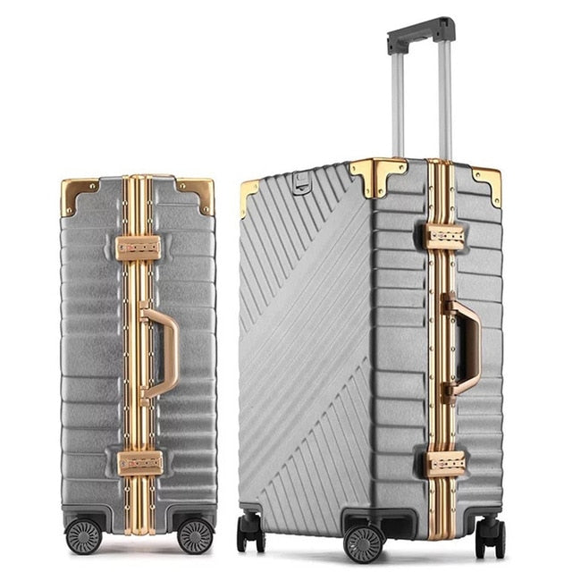 Unisex Retro Style Rolling Luggage