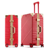 Unisex Retro Style Rolling Luggage