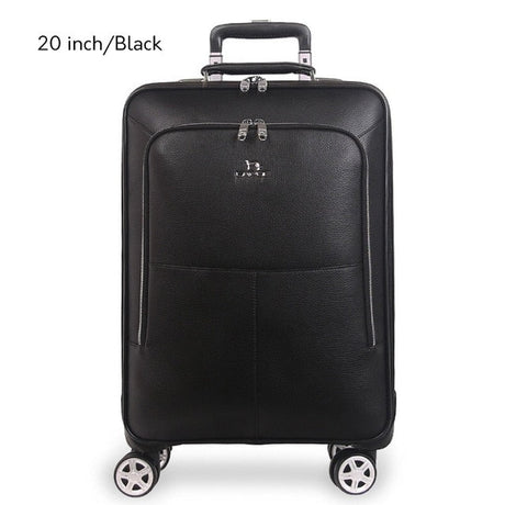 Genuine Leather Rolling Luggage