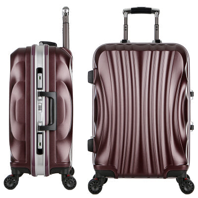 Unisex Aluminum Frame & Metal Drawbar Travel Suitcase