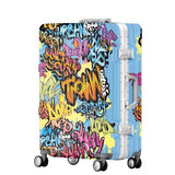 Unisex Graffiti Rolling Luggage