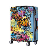 Unisex Graffiti Rolling Luggage